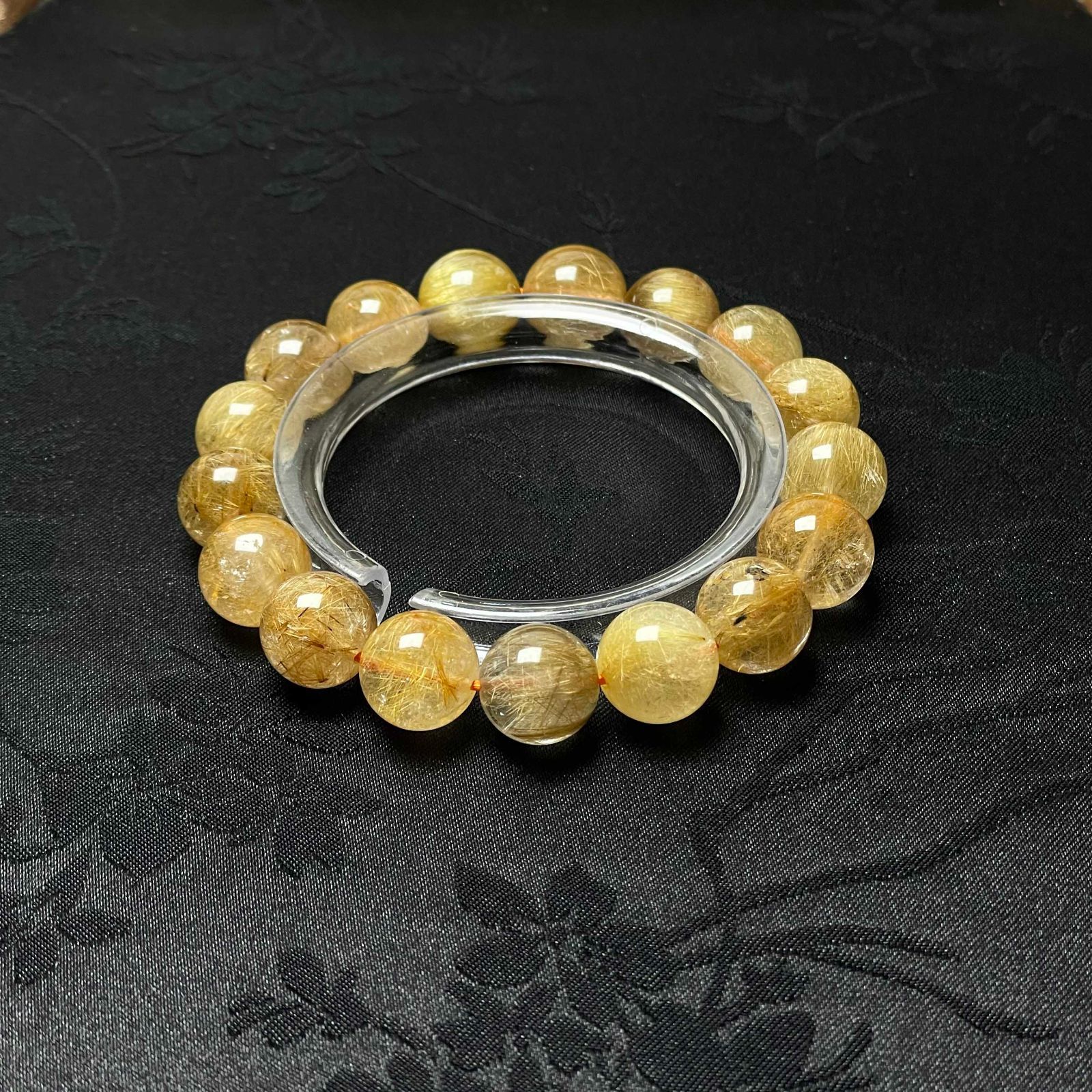 EU製 ビーナスルチルクォーツ ブレスレット パワーストーン 天然石 金運 お守り プレゼント 11 9 12 1 mm ZB 9787