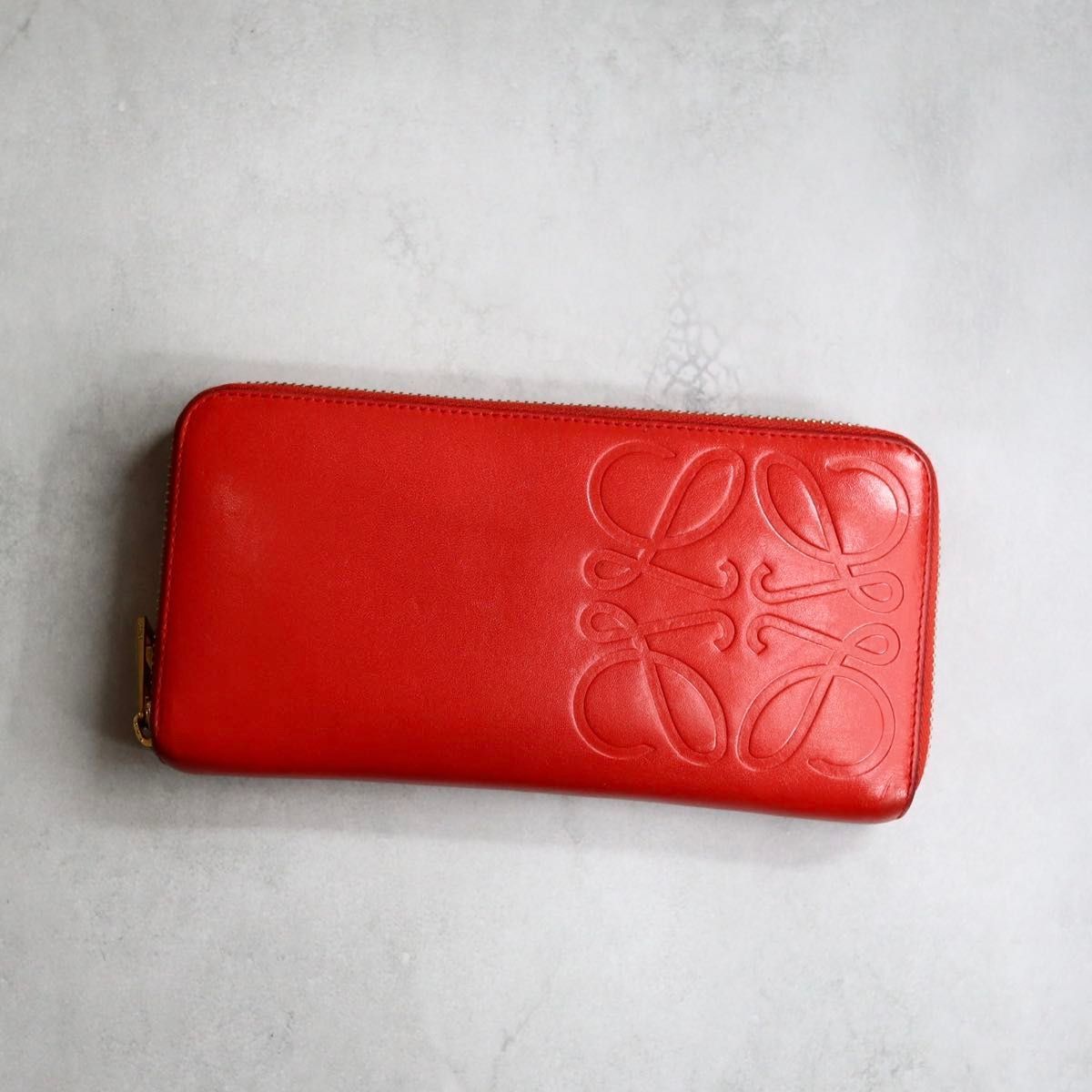 LOEWE ロエベ / エンボスアナグラムジップアラウンドウォレット 長財布