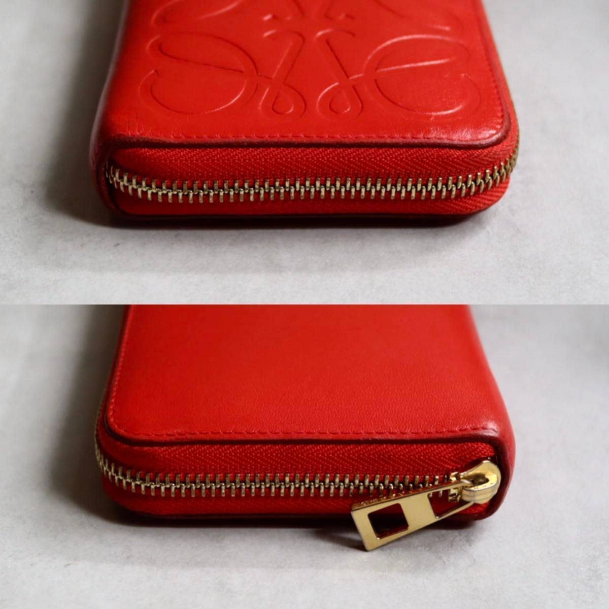 LOEWE ロエベ / エンボスアナグラムジップアラウンドウォレット 長財布