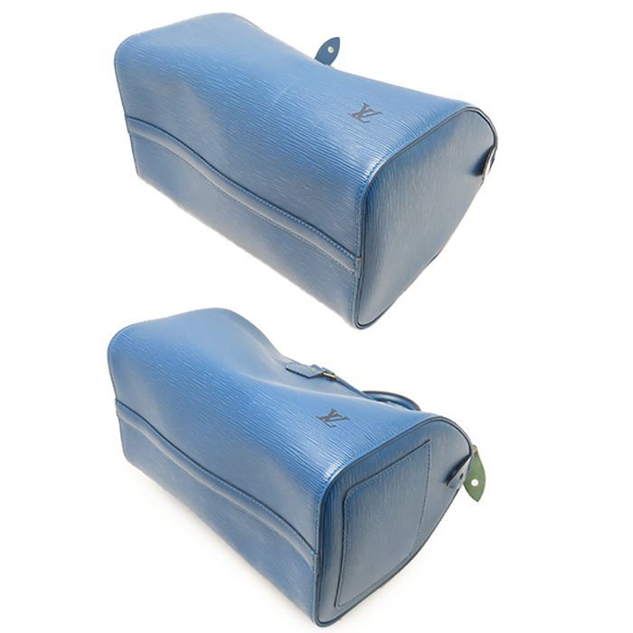 ルイヴィトン スピーディ 30 エピレザー ブルー系 カデナ 鍵 2本