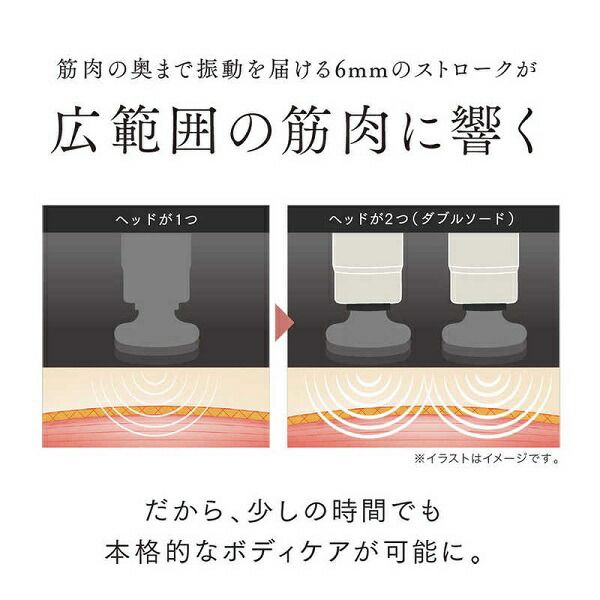  ダブル振動ヘッド ハンディガン ダブルソード ベージュ HOMIA その他 ボディ フェイスケア