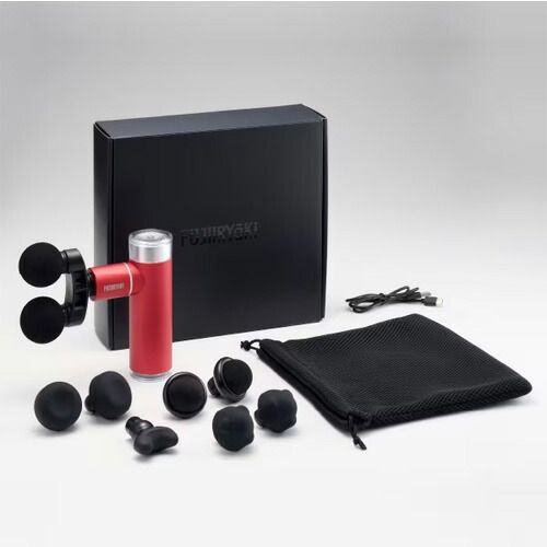 フジ医療器 マッサージガン マッスルショット メタリックレッド FG 3800 P