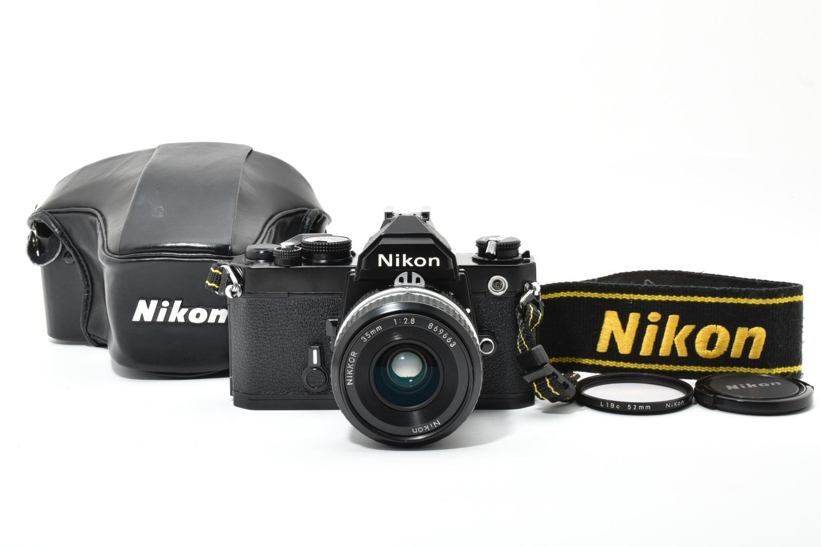 ニコン一眼レフFM 4648 ニコン Nikon FM Black Ai Nikkor 35mm f2.8 フィルムカメラ