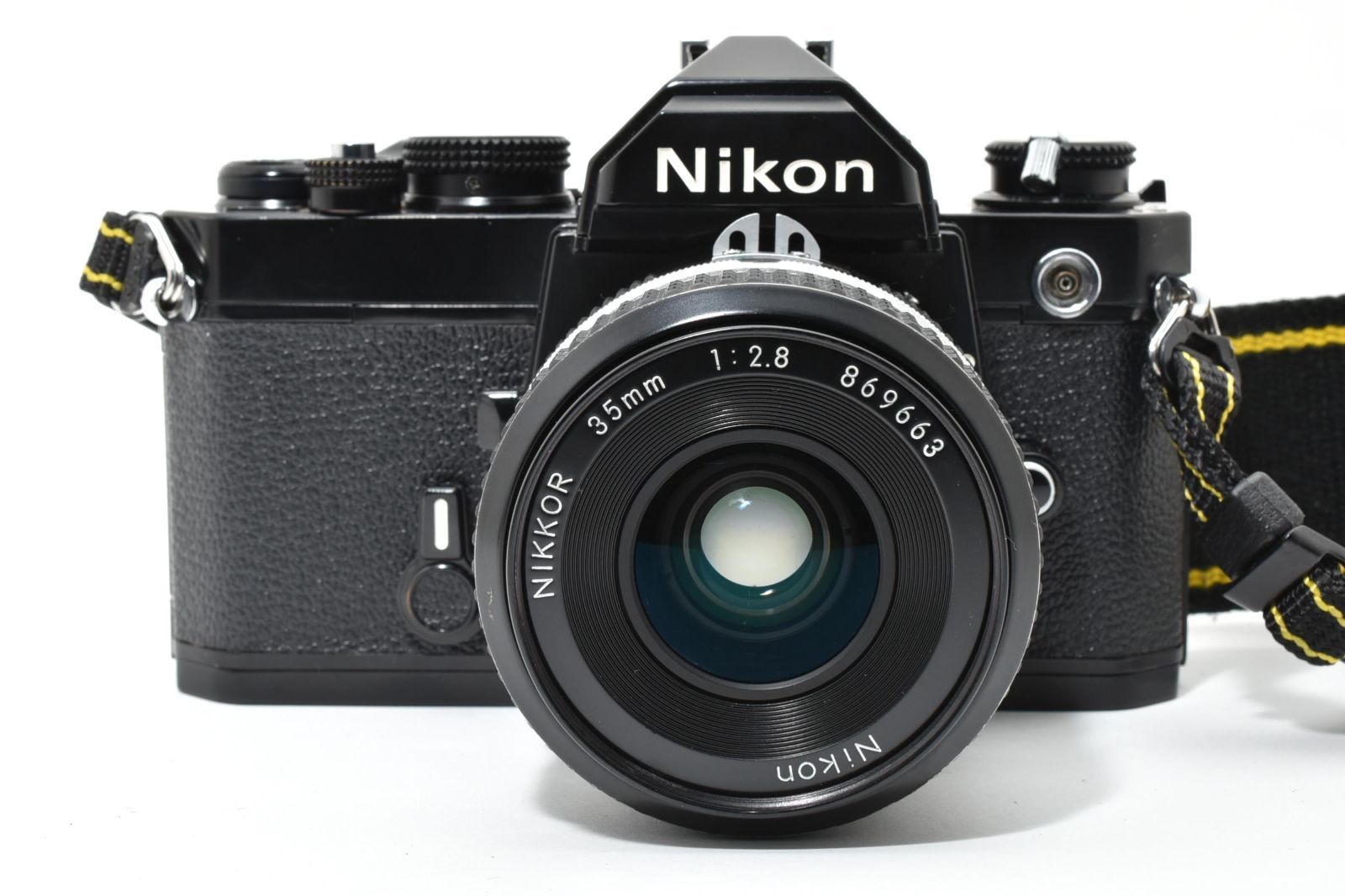 4648 ニコン Nikon FM Black Ai Nikkor 35mm f2.8 フィルムカメラ