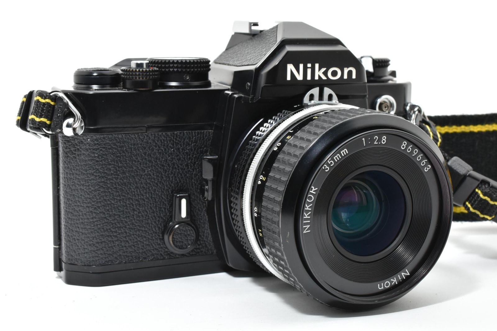 4648 ニコン Nikon FM Black Ai Nikkor 35mm f2.8 フィルムカメラ