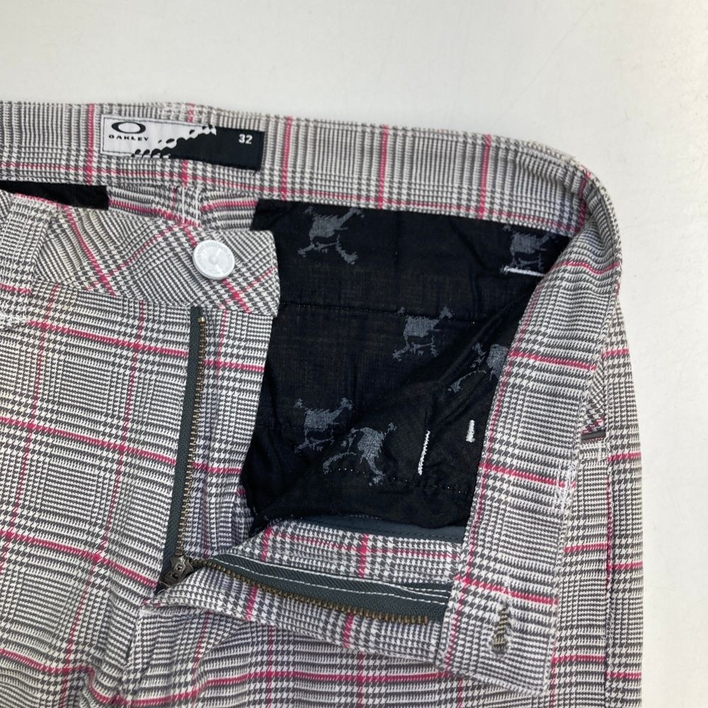 サイズ：32 OAKLEY オークリー パンツ グレンチェック ホワイト系