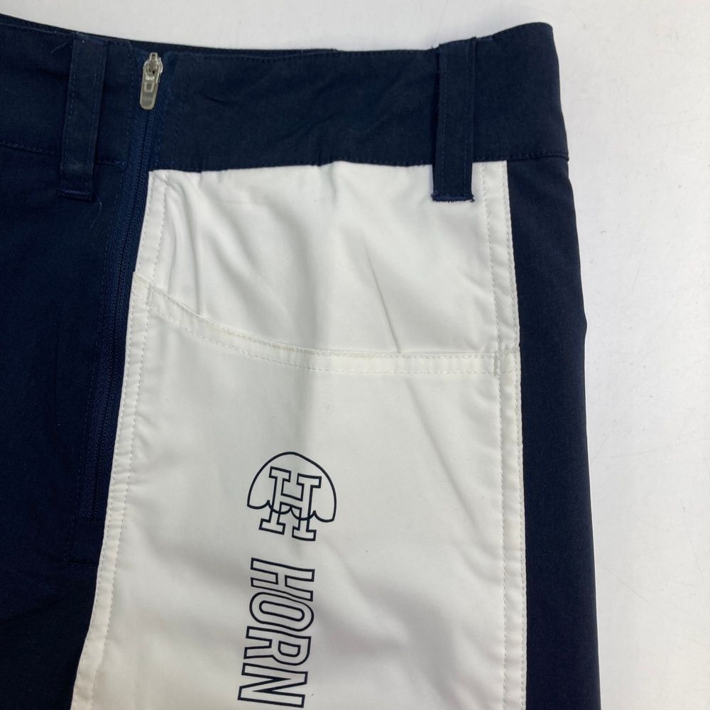 サイズ：M HORN GMT ホーン ガーメント 裏地付 スカート ネイビー系