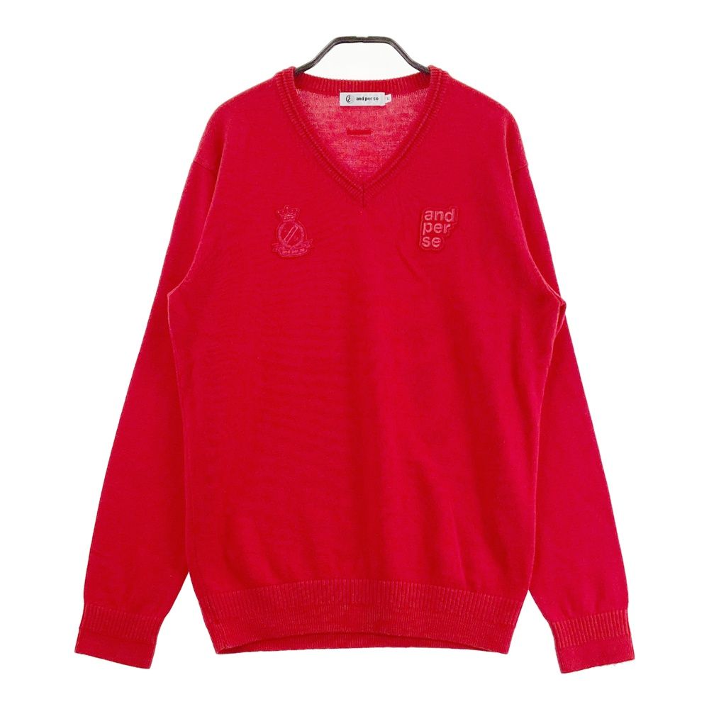 and per se アンパスィ Vネックセーター AND PER SE アンパスィ ウール