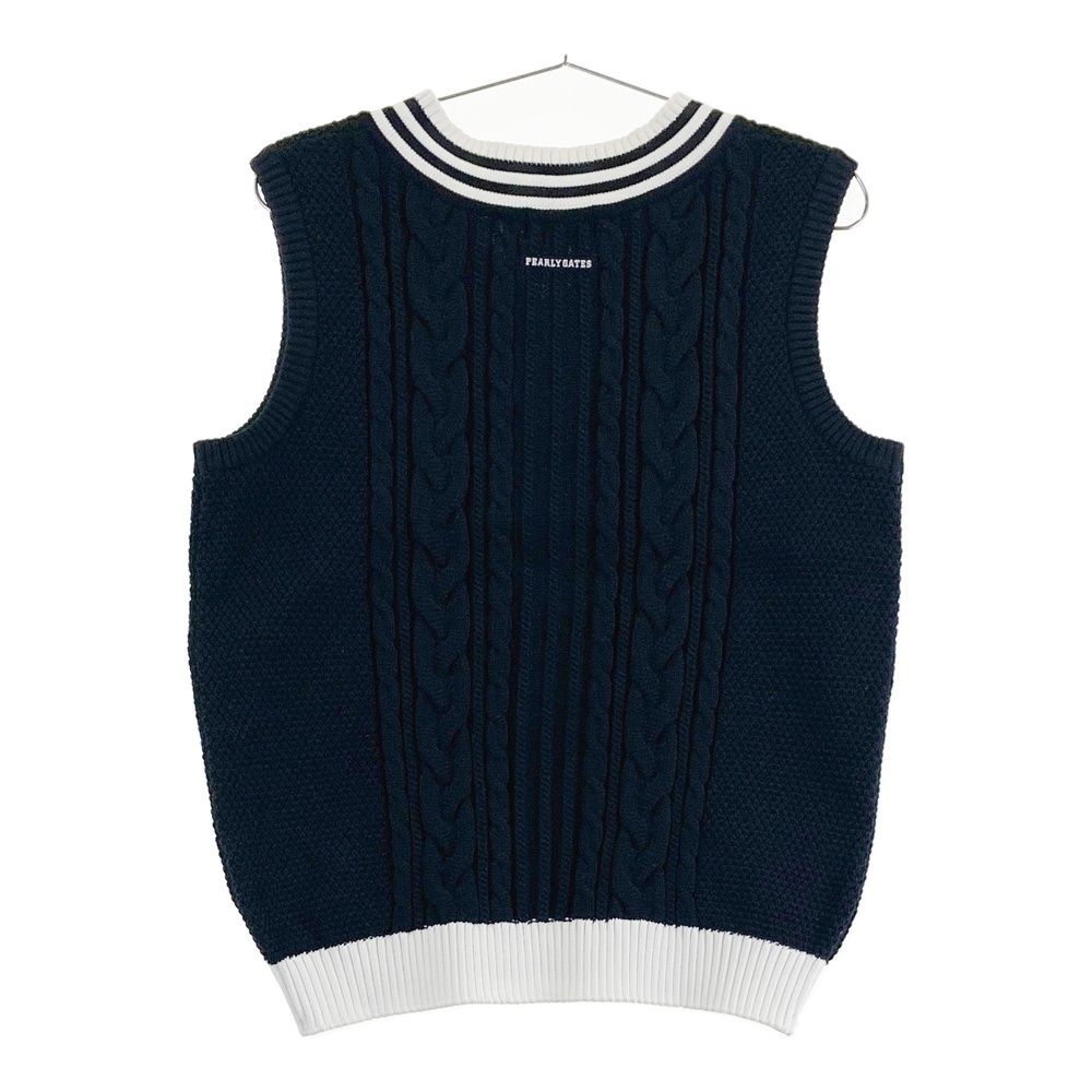 サイズ：2 PEARLY GATES パーリーゲイツ ニットベスト ネイビー系