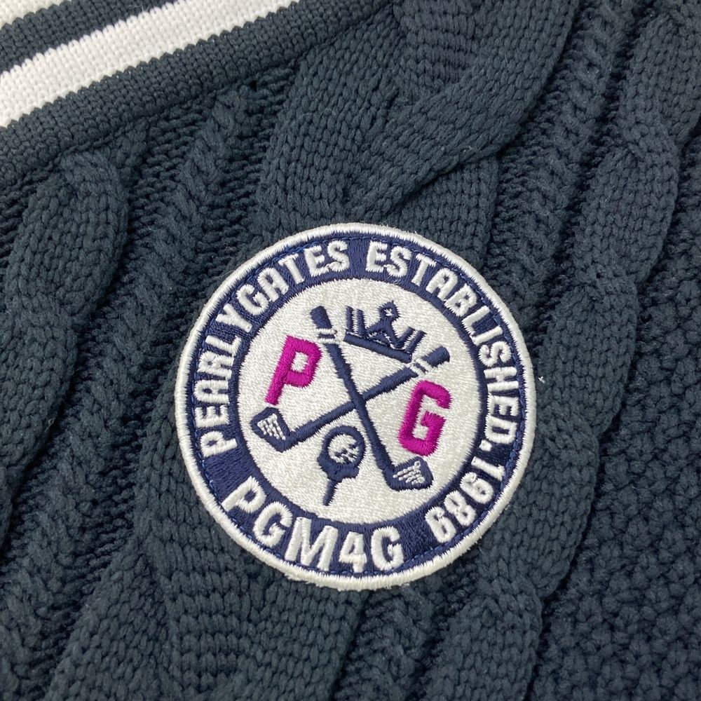 サイズ：2 PEARLY GATES パーリーゲイツ ニットベスト ネイビー系