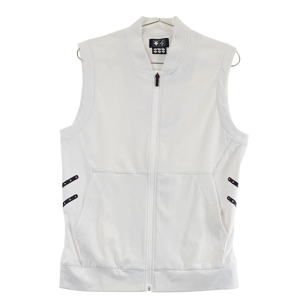 サイズ：M DESCENTE GOLF デサントゴルフ ジップベスト ホワイト系