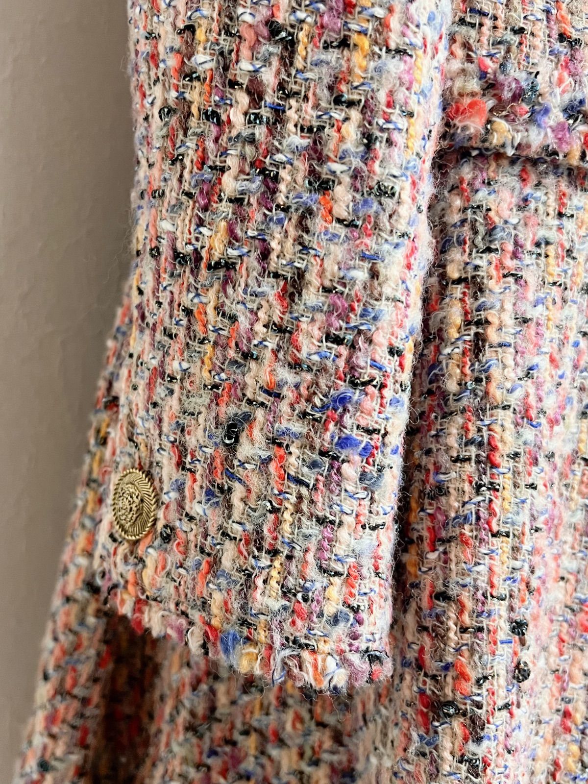 ANAYI アナイ 38 ツイード セットアップ 金ボタン ジャケット スカート