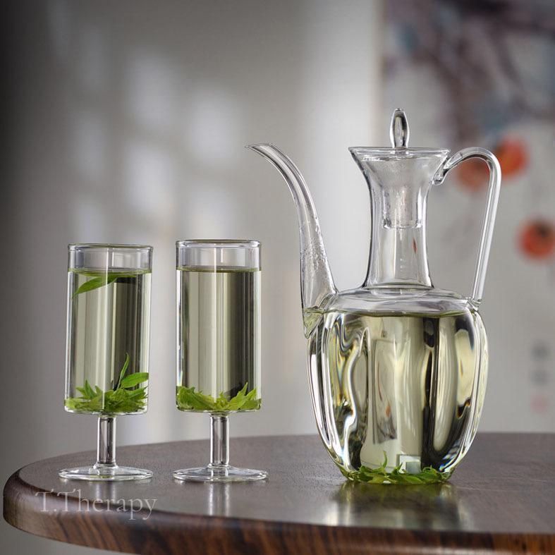 耐熱ガラス 水差し硝子 水注 ピッチャー 宋 酒壺 茶壺（箱付き） ch21