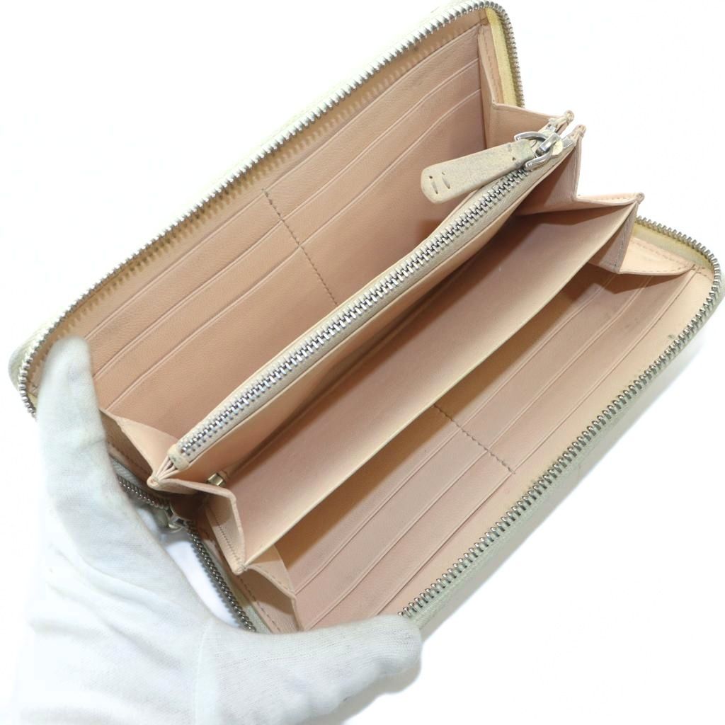 ロロピアーナ Loro Piana 長財布 ウォレット レザー ロゴ ラウンド