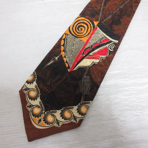 ジャンフランコフェレ GIANFRANCO FERRE 美品 ネクタイ 総柄 剣先10.5