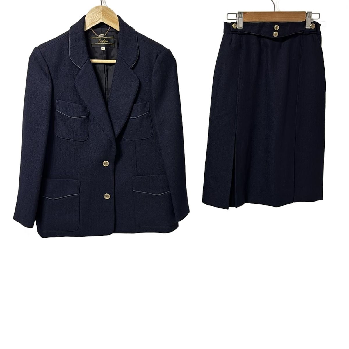 Leilian(レリアン) スカートスーツ レディース美品 - ネイビー - メルカリ