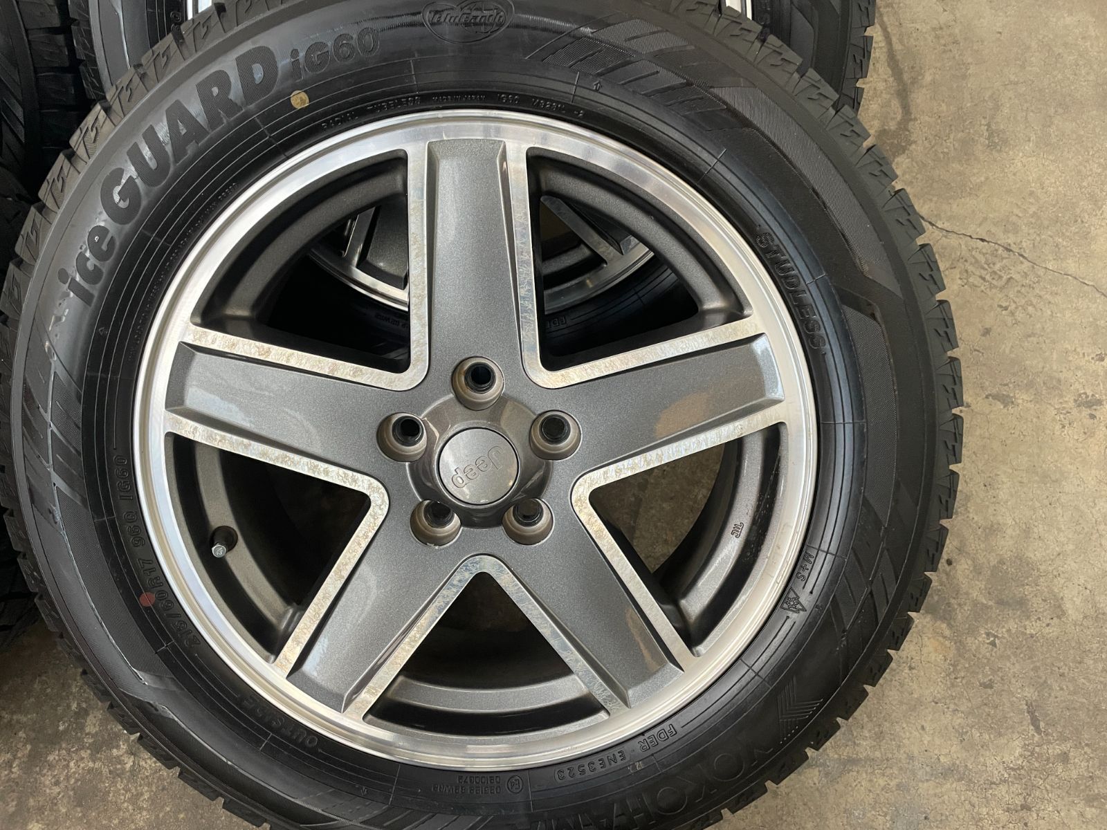 Jeep パトリオット 17インチ 6 5 J H PCD 114 3 39 スタッドレス iceGUARD iG 60 215 R 17 品 4本セット 菅148