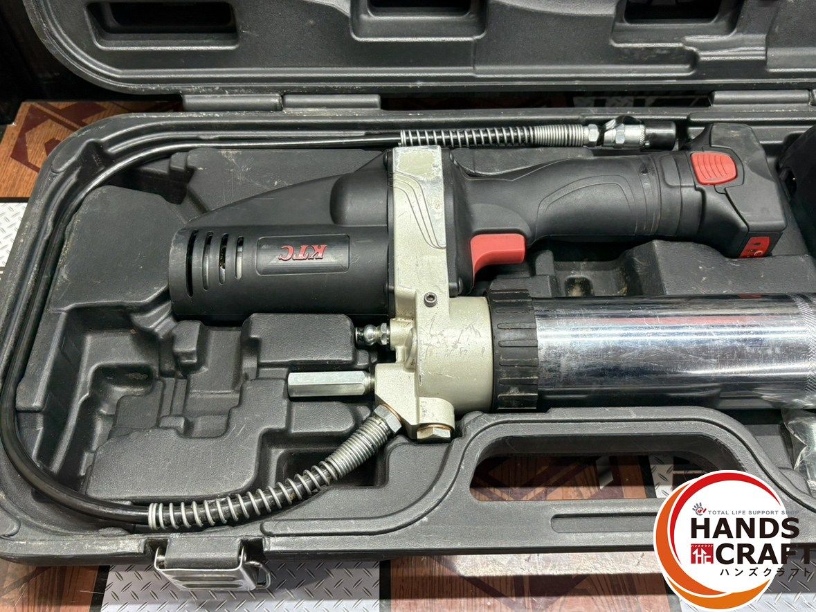 〇 KTC JTAE 911 コードレスグリースガンセット バッテリ×1 充電器付き ハンズクラフト佐賀