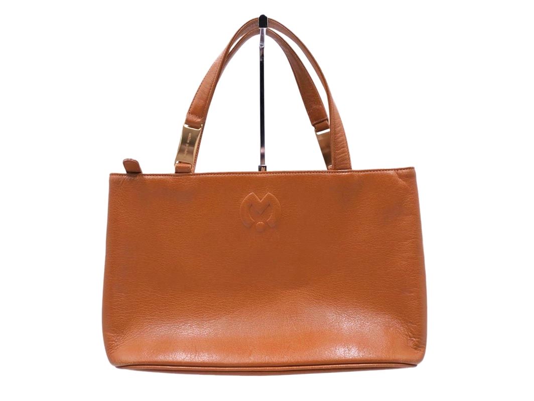 mila schon ミラショーン レザー ハンド バッグ ベージュ