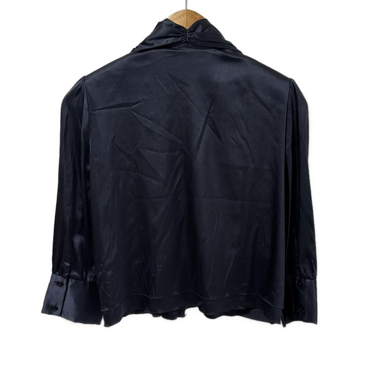 EMPORIO ARMANI / 長袖ブラウス/38/ポリエステル/BLK EMPORIOARMANI(エンポリオアルマーニ) 長袖シャツブラウス サイズ38 S