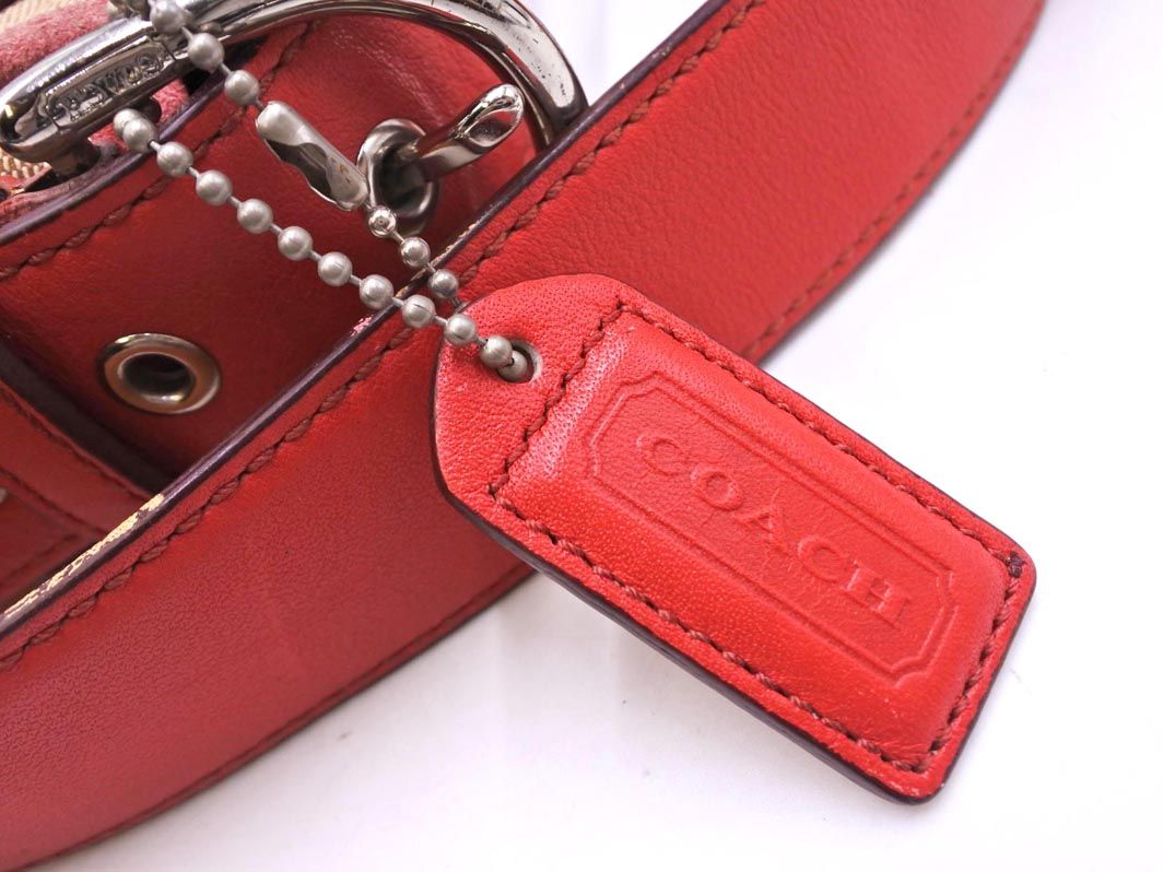 COACH コーチ シグネチャー キャンバス スエード レザー ショルダー