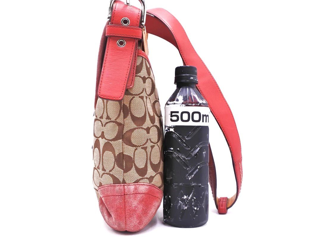 COACH コーチ シグネチャー キャンバス スエード レザー ショルダー