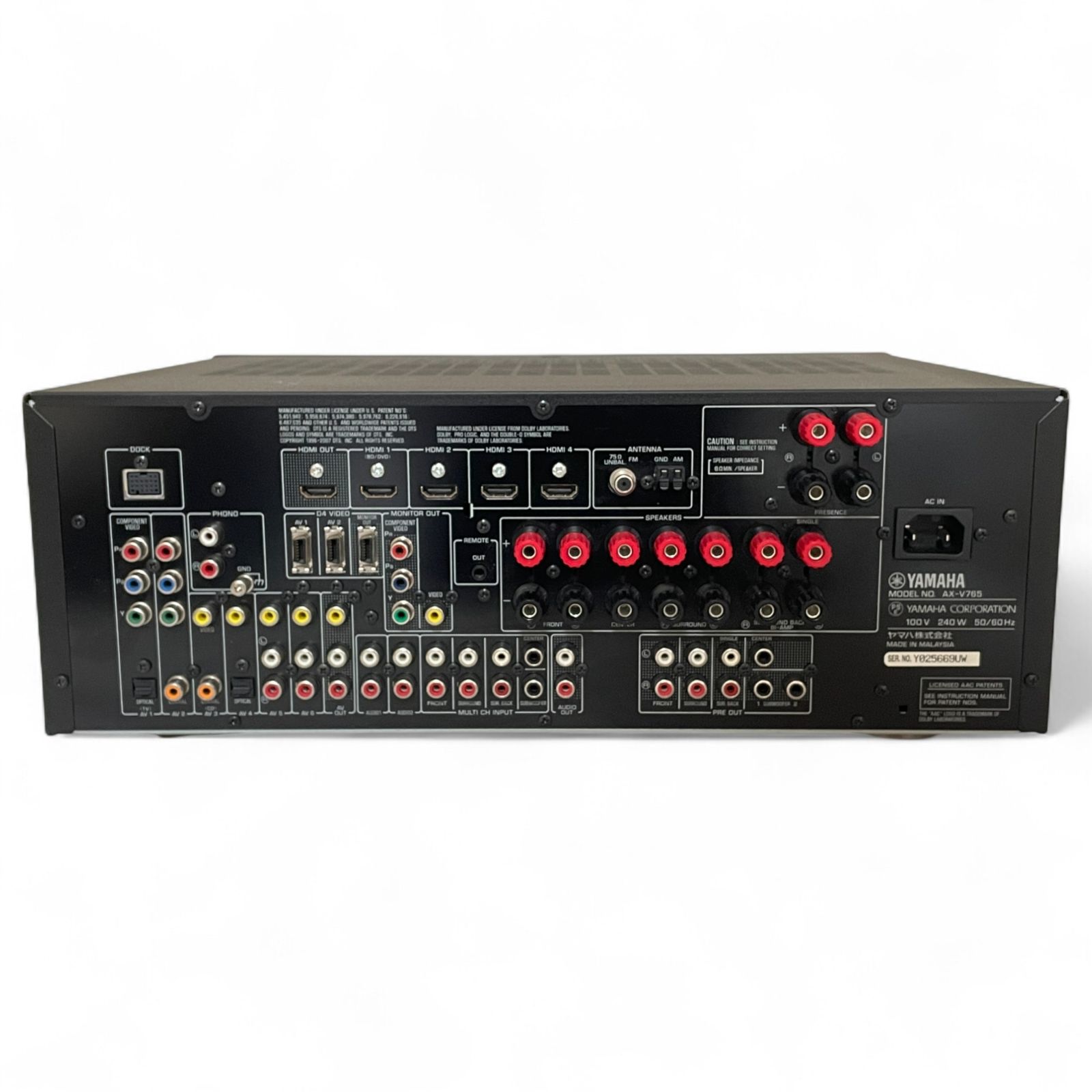 □ ヤマハ YAMAHA AX-V765(B) AVアンプ 7.1ch ブラック 2000-2858