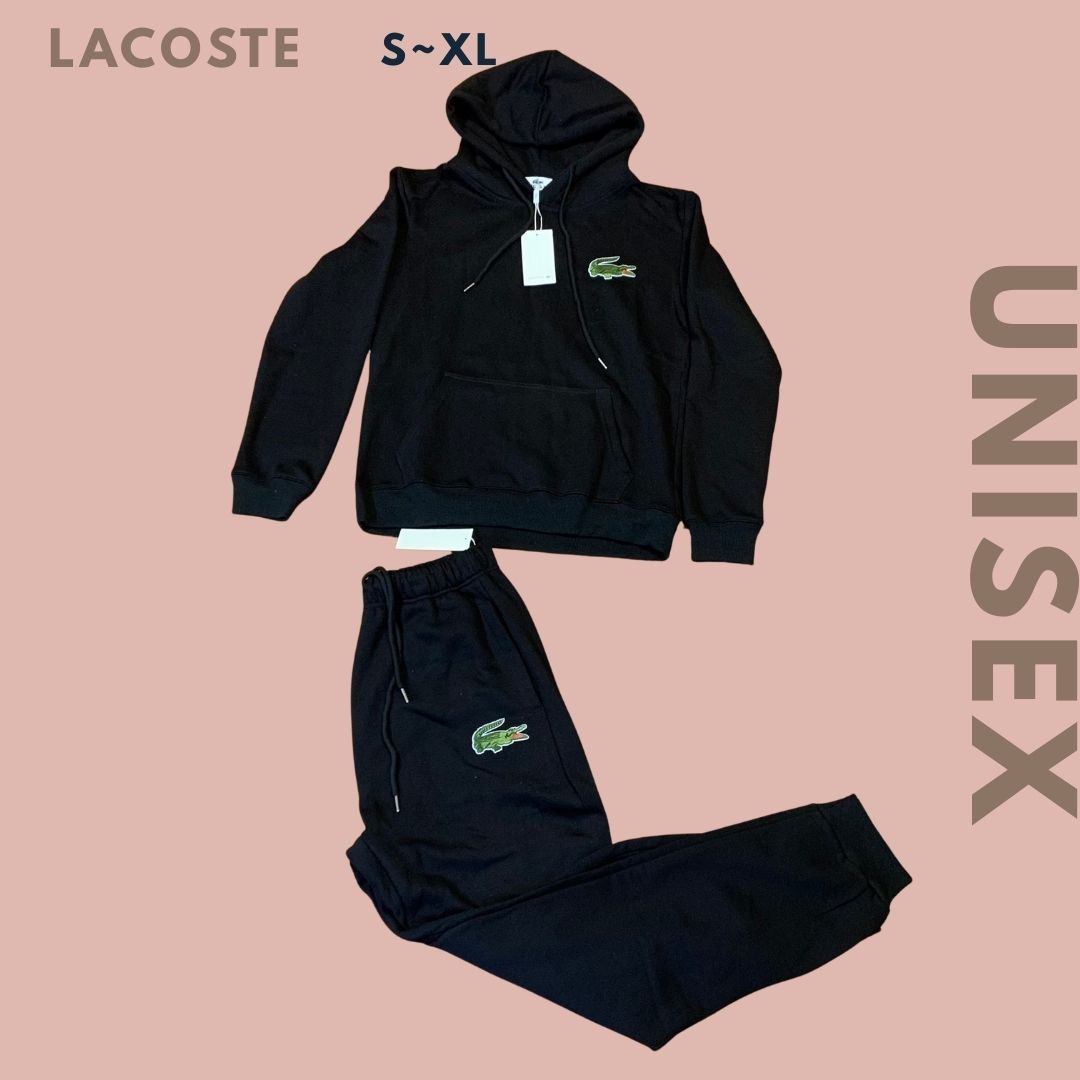 LACOSTE パーカーセットアップ LACOSTE ラコステ ロゴ 上下セット スウェットパンツ プルオーバー