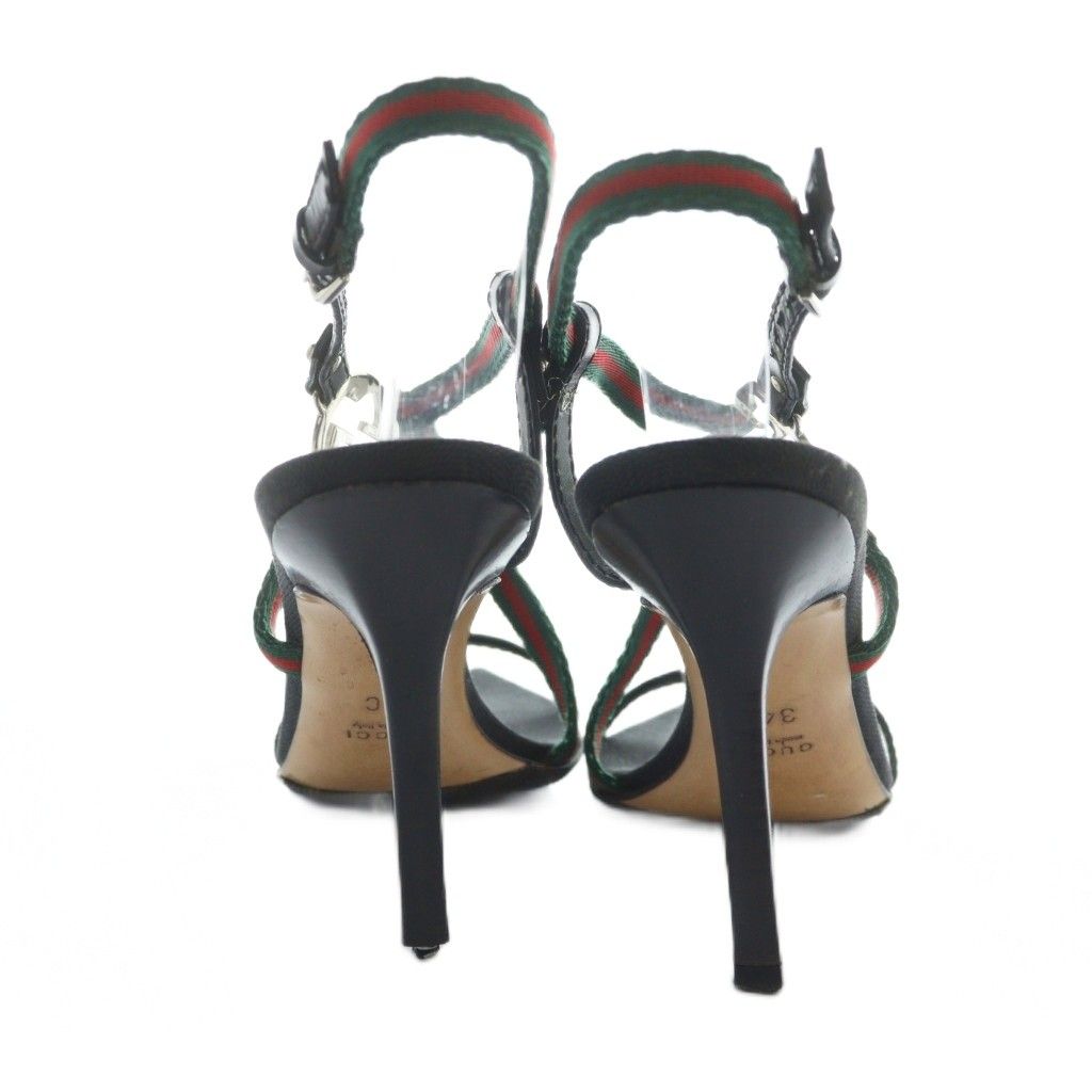 グッチ GUCCI サンダル ポインテッドトゥ ハイヒール ストラップ