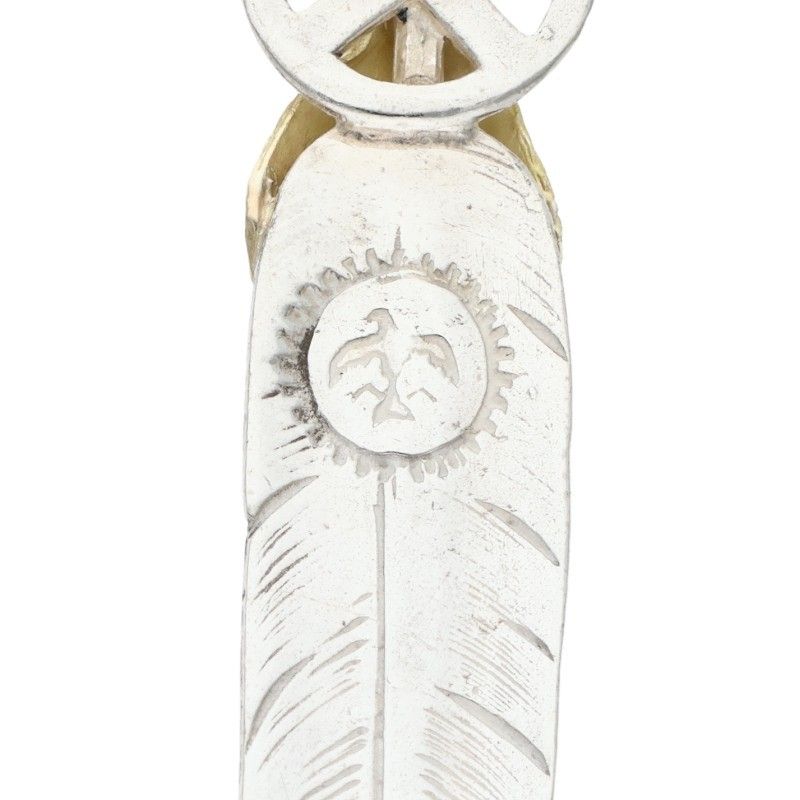 ゴローズ ハートホイールフェザー 大 ネックレストップ メンズ 大