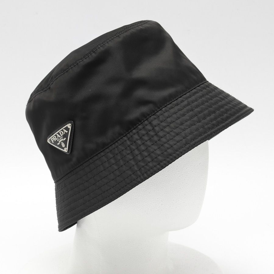 プラダ / PRADA Re-Nylon トライアングル ロゴ バケットハット 2HC137