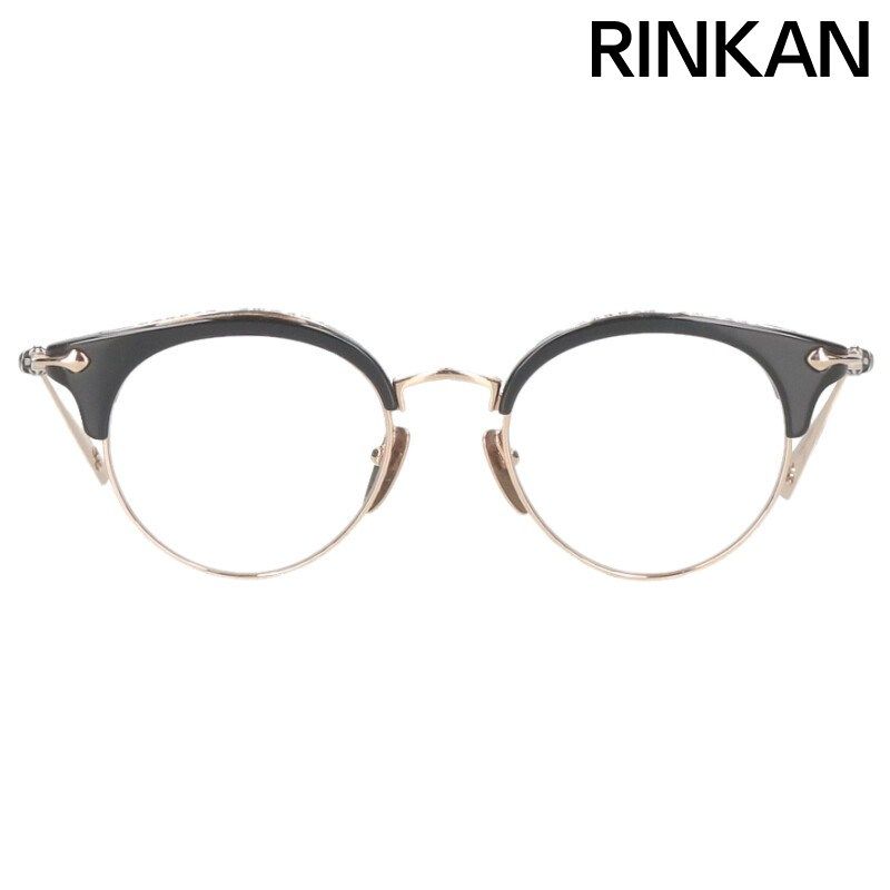 クロムハーツ SLUNTRADICTION II クロスボールハーフリムラウンド眼鏡 メンズ