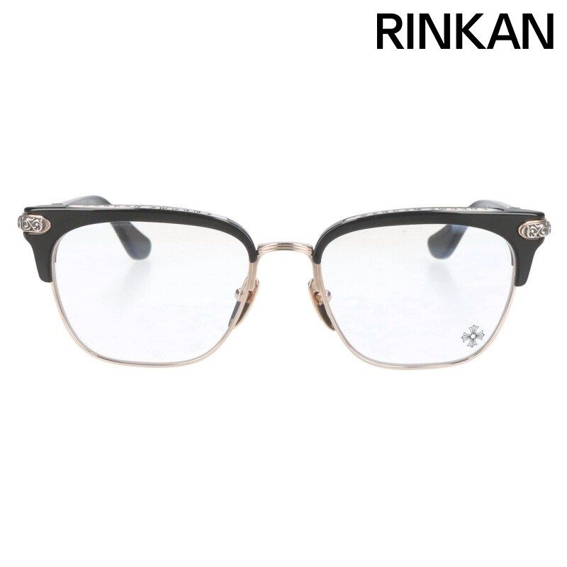 クロムハーツ SMILE II サイドエタニティハーフリム眼鏡 メンズ 54 18-146