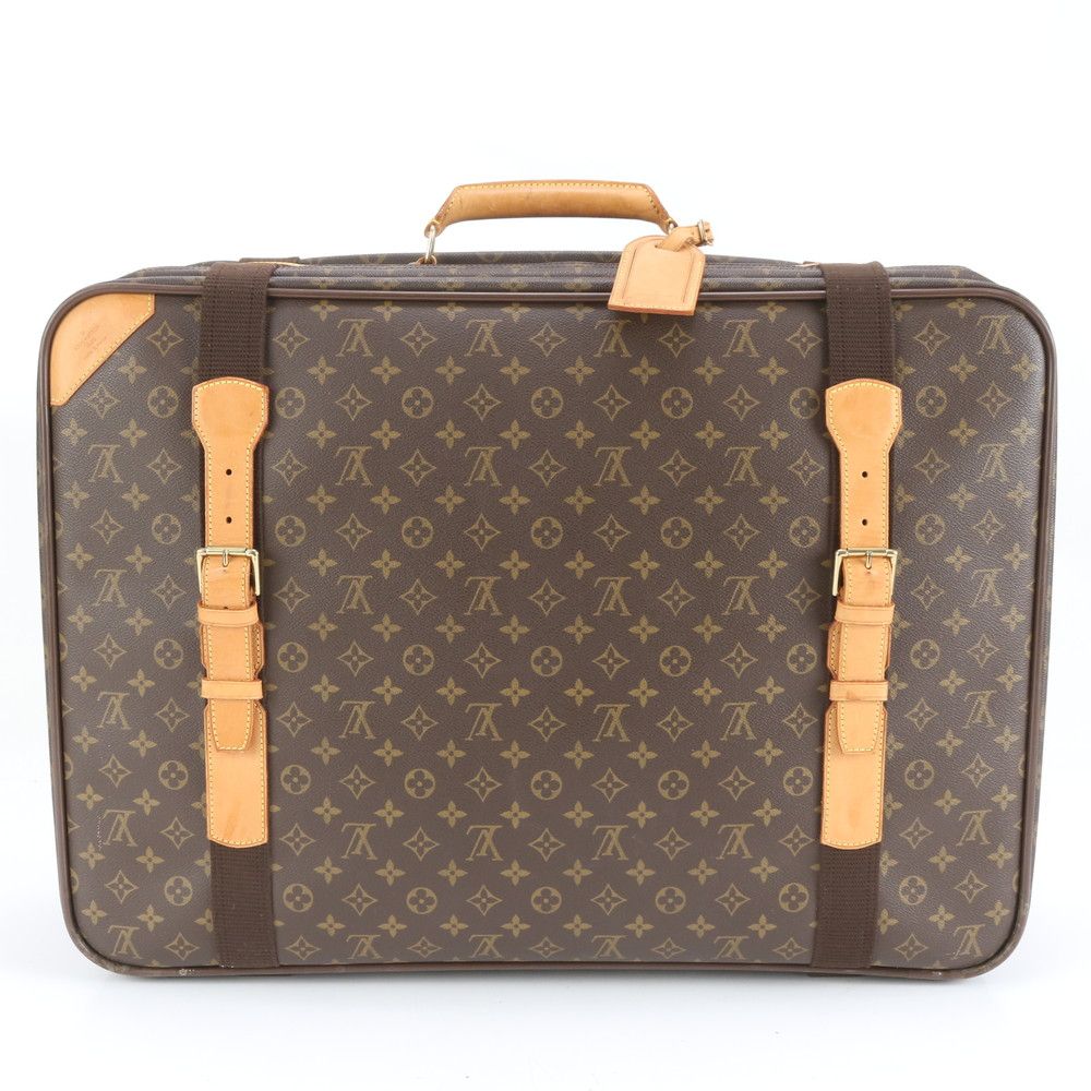 ルイヴィトン モノグラム サテライト 65 M 23352 レザー ボストン バッグ 旅行 出張 トランク A 4 ブラウン メンズ EER DC 18 3