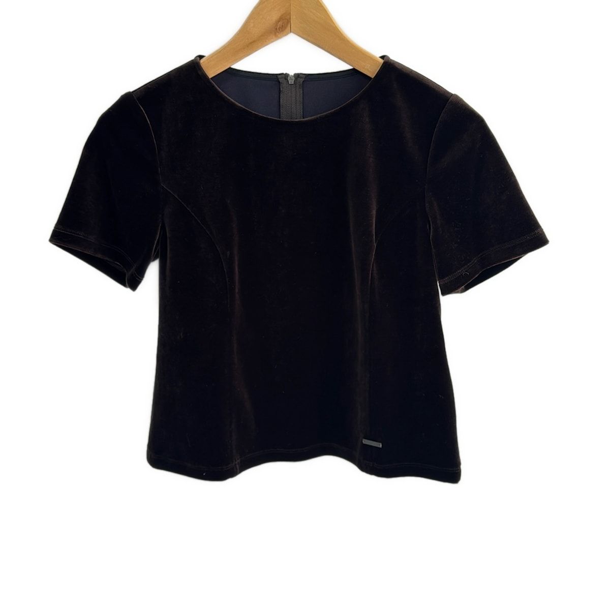 ベロアノワールバイフォクシー ニューヨーク 半袖カットソー サイズ38 M レディース - ダークブラウン クルーネック