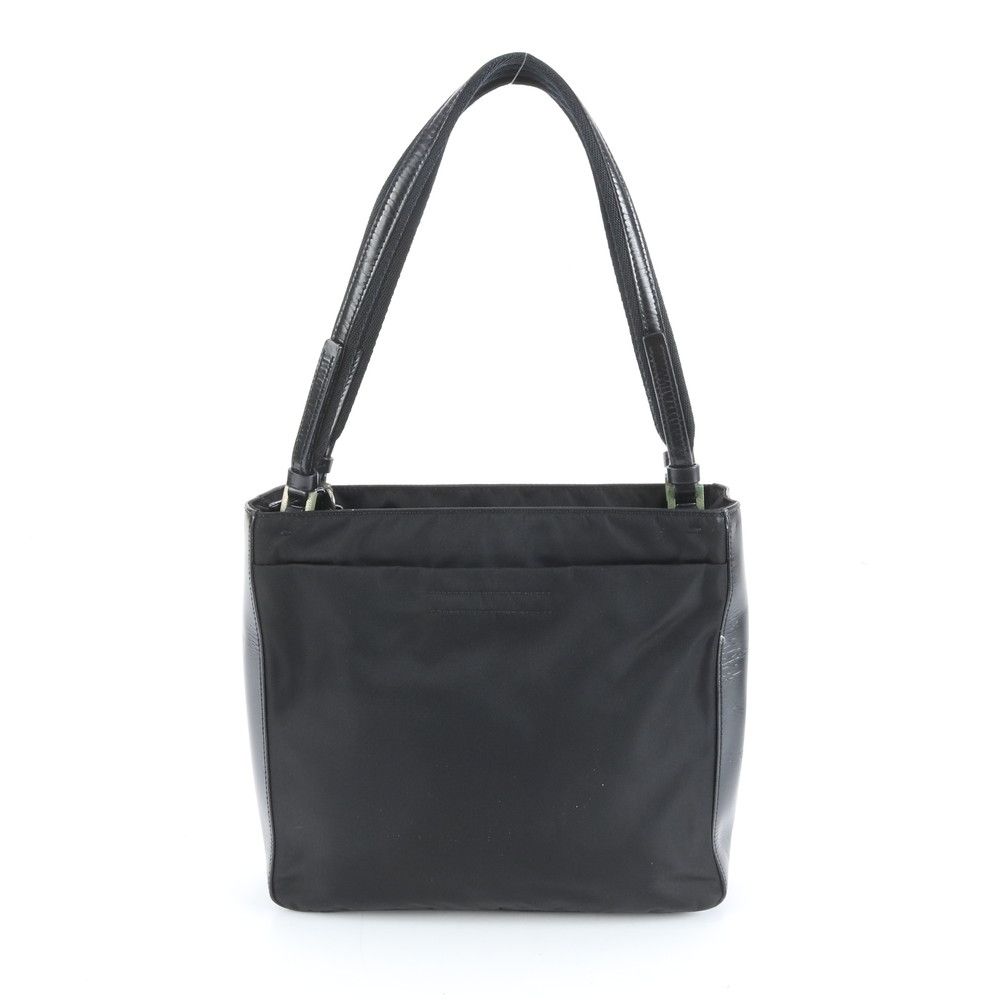 極美品 プラダ テスート ナイロン 三角ロゴ レザー トート バッグ