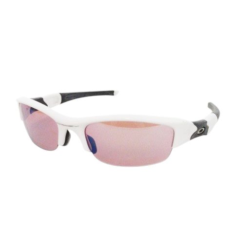 オークリー OAKLEY FLAK JACKET ASIA FIT スポーツサングラス セルフレーム ハーフリム ロゴ 63 14 133 白 ホワイト ピンク レンズ 03 895 J MN 3 GY 35
