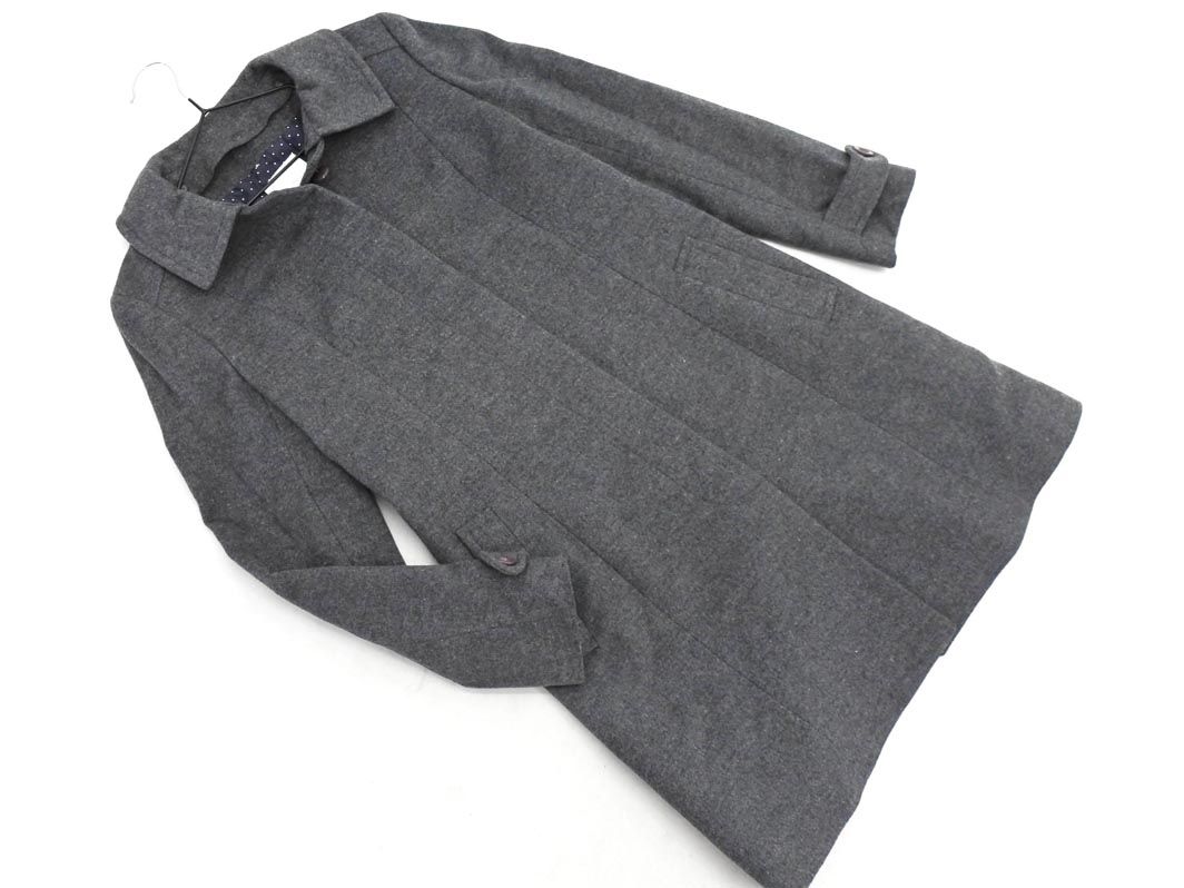 KUMIKYOKU 組曲 ウール100% 2WAY ステンカラー コート size3/グレー