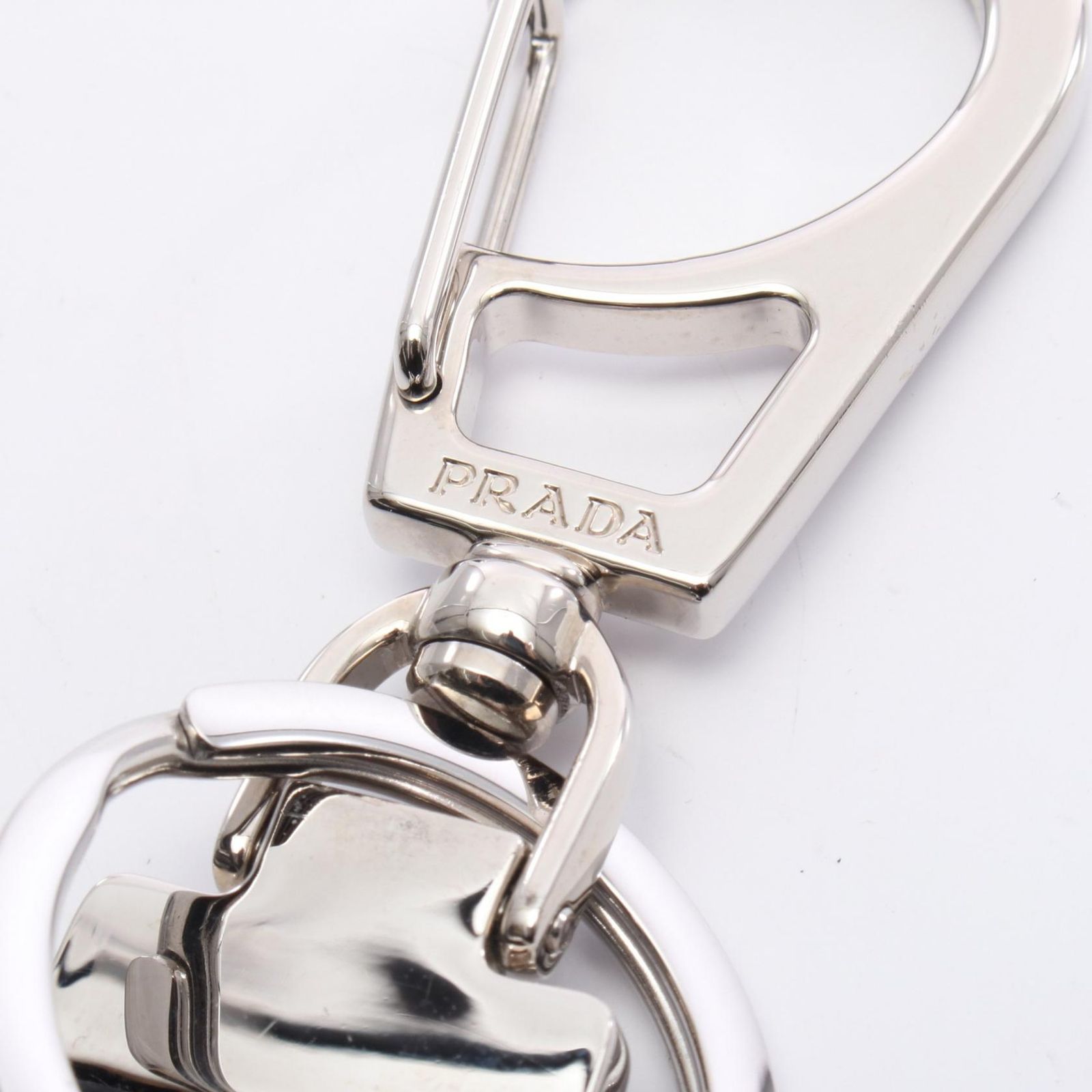 プラダ PRADA キーホルダー 2 PP 041 ブラック サフィアーノレザー メンズ A ロンT デイリー使い