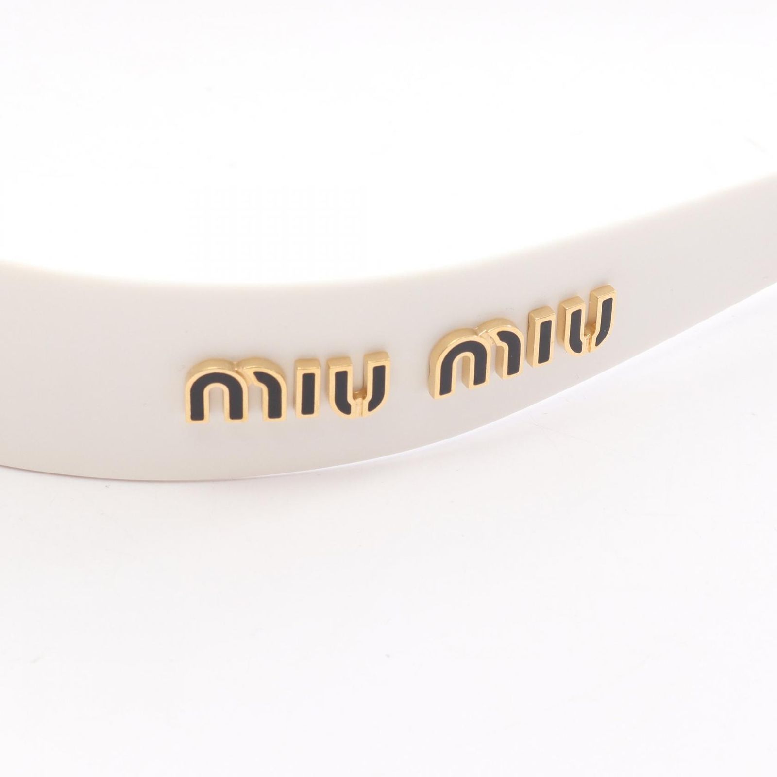 ミュウ ミュウ Miu Miu ホワイト その他 カチューシャ レディース Used