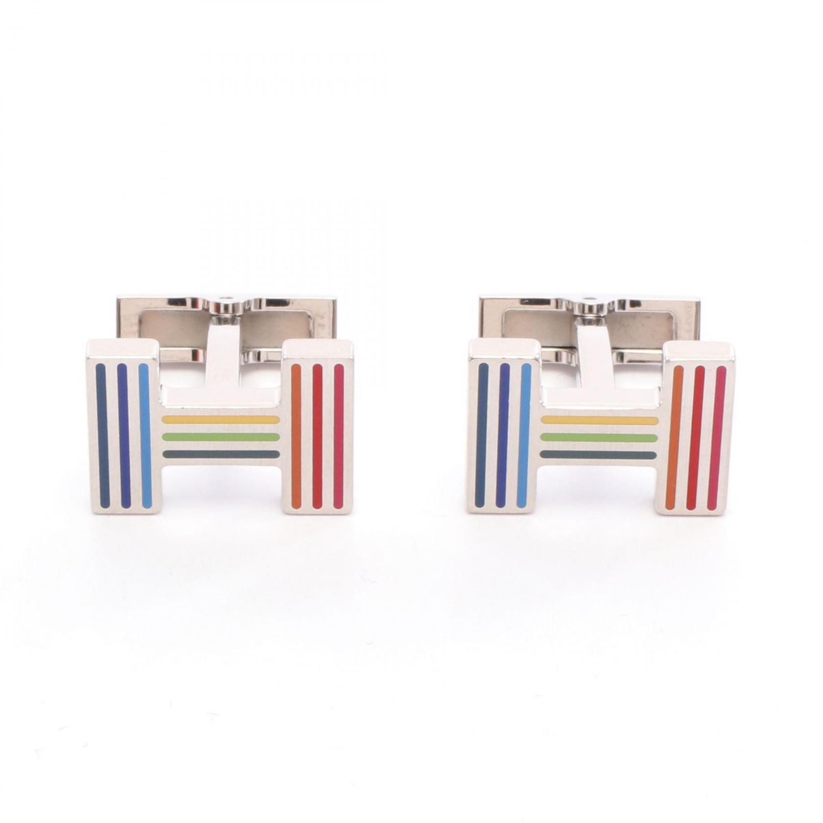 エルメス HERMES カフス カフリンクス クイズレインボー その他 カフスボタン メンズ A