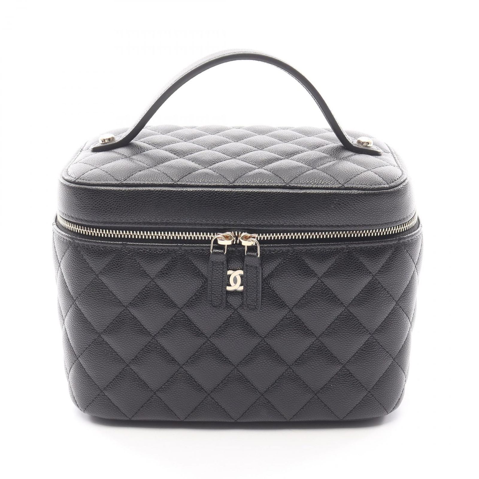 シャネル CHANEL ハンドバッグ タイムレスクラシック マトラッセ AP 2573 ブラック キャビアスキン グレインドカーフ バニティバッグ レディース