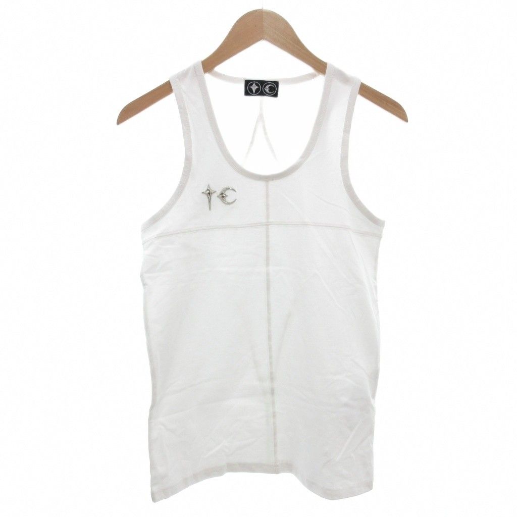 サグクラブ THUG CLUB タンクトップ 1 クルーネック モチーフ 白