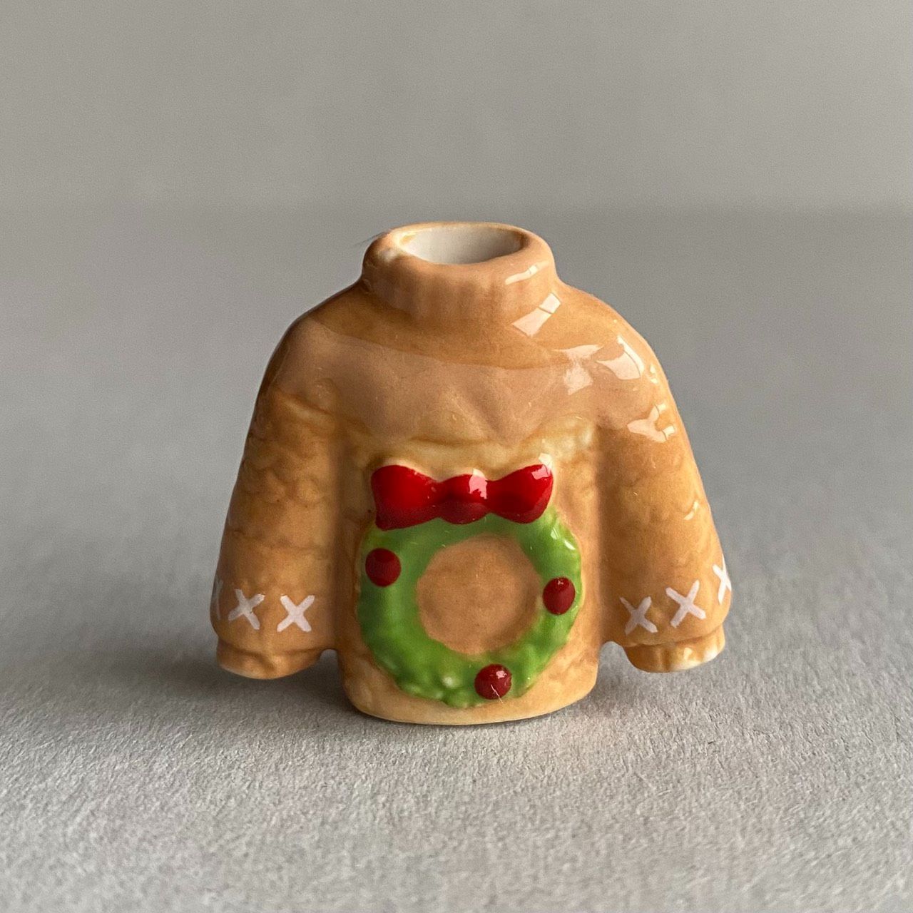 セーターのフェーブ ※欠けあり／クリスマスリース／ニット／フランス