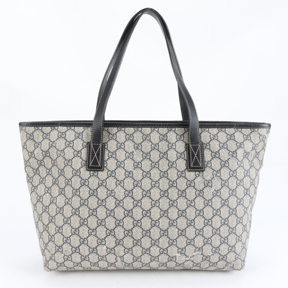 美品 グッチ GGスプリーム 211137 レザー トート バッグ ショルダー