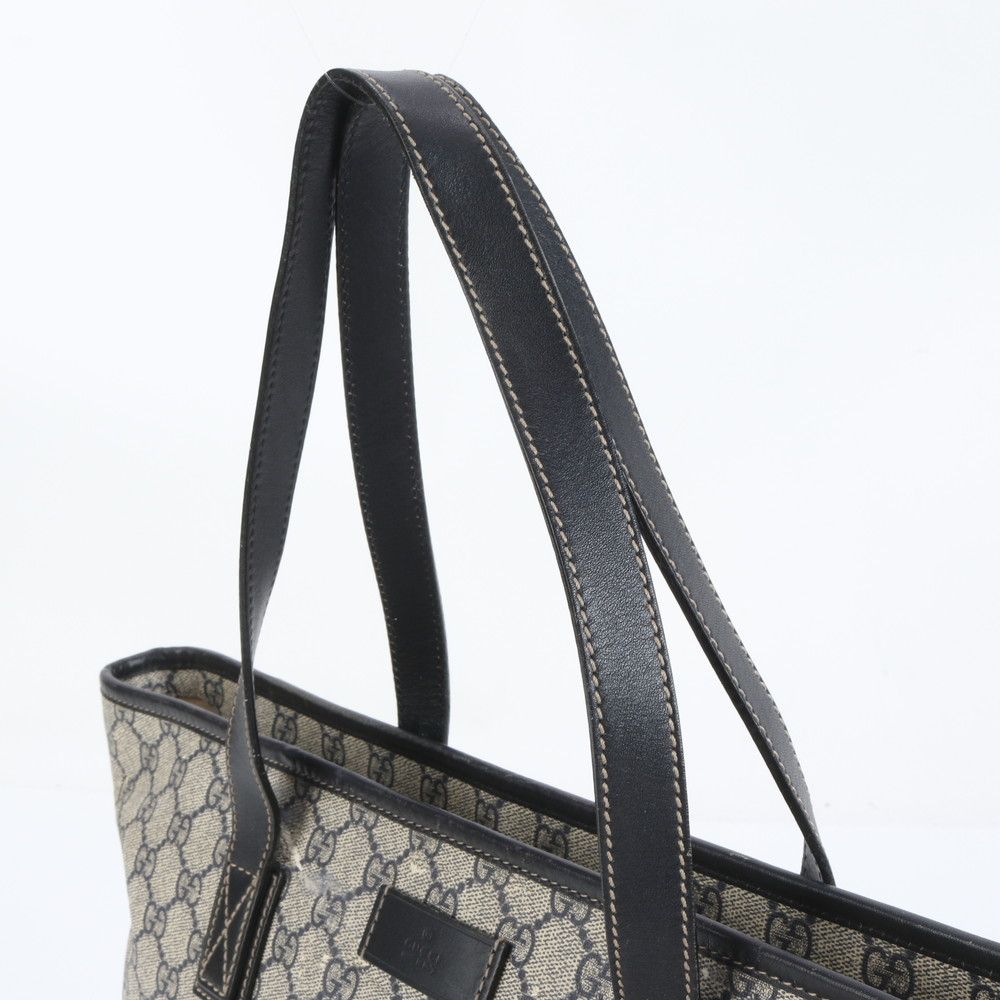 美品 グッチ GGスプリーム 211137 レザー トート バッグ ショルダー