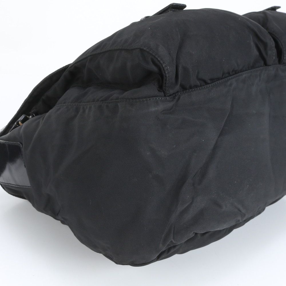 極美品 プラダ テスート ナイロン トライアングルロゴ レザー