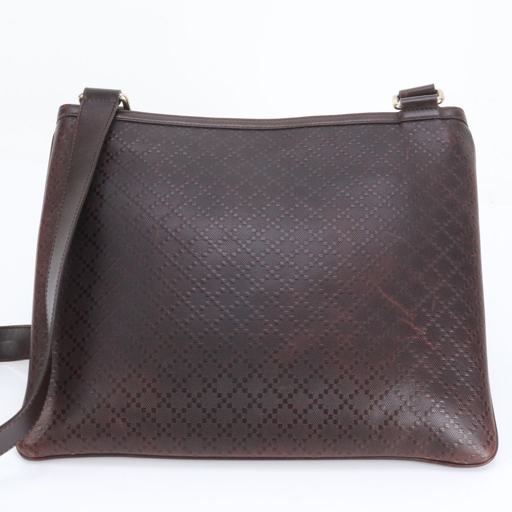 極美品 グッチ ディアマンテ 201446 レザー ショルダーバッグ 斜め掛け