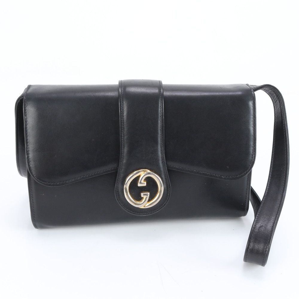 極美品 ヴィンテージ オールド グッチ レザー ショルダーバッグ 斜め