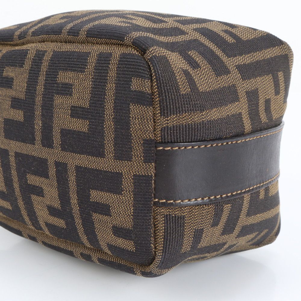 極美品 ヴィンテージ フェンディ ズッカ ポーチ レザー ミニ